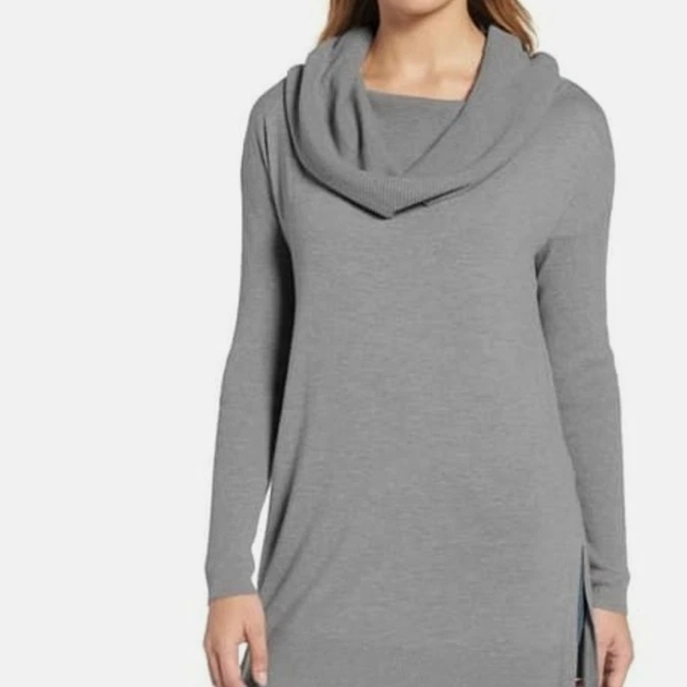 French Connection Gray Cowl Neck Sweater
